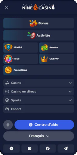 Menue Nine Casino