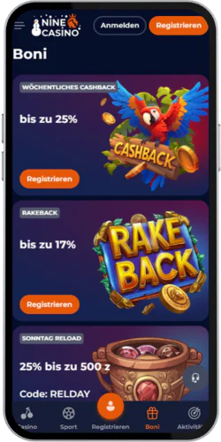 Nine Casino 2 Entdecke die Boni