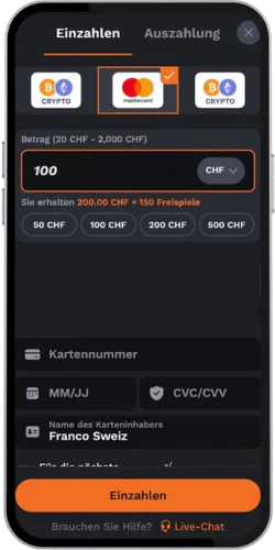 Nine Casino Einzahlung vornehmen