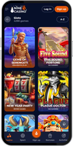 Nine Casino Games-section