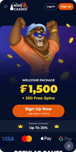 Nine Casino Home Page