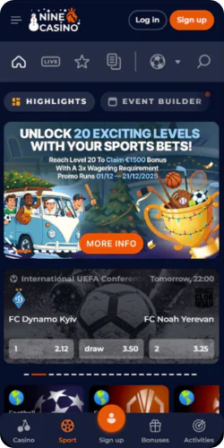 Nine Casino - Key features