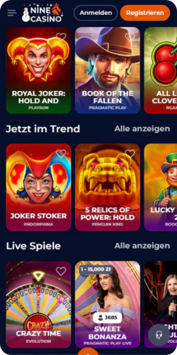 Nine-Casino-Spielautomaten